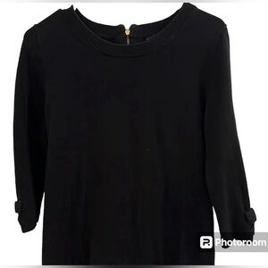 Gap black 3/4 length sleeve sweater with bow sleeve and back zipper size M